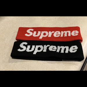 SUPREME HEADBAND Bundle HAT NEW ERA Big Logo BOX LOGO HEAD BAND red + Black